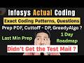 Infosys SP DSE 2026 Exam Mail Out 🔥 Actual Coding Questions + Cut-Off &amp; Exam Pattern