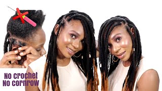 🙉❗ NO Crochet/ No Cornrow / Easy Way To Install Faux Locs for beginners