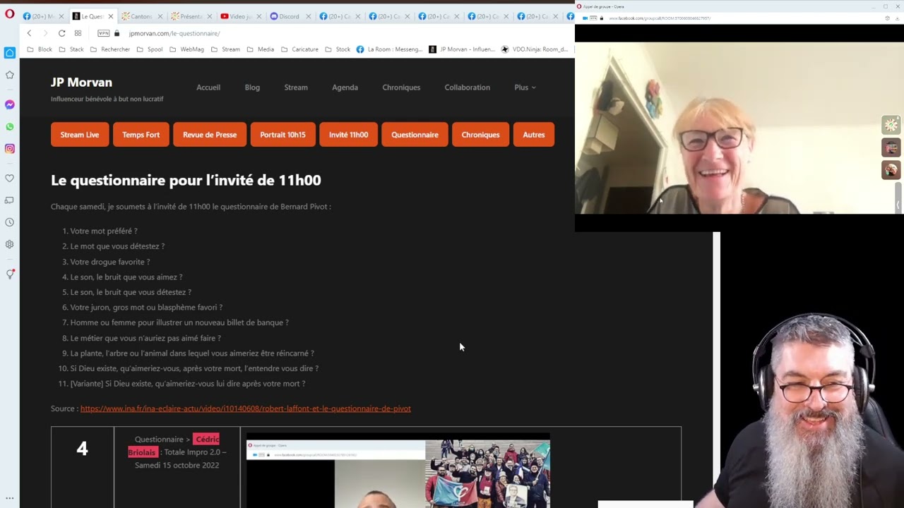 Questionnaire Annie Valette : Totale Impro 2.0 - 22 octobre 2022