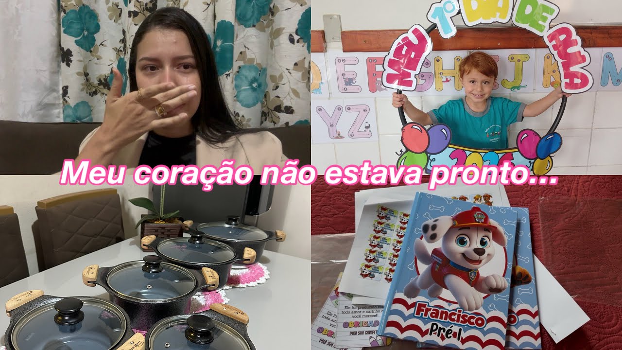 PRIMEIRO DIA DE AULA DO FRANCISCO 🥹 REALIDADE DESSE DIA ❤️ *ganhei um jogo de panelas *