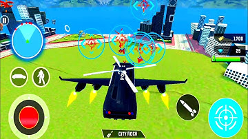 Flying Limo Police Helicopter Car Robot Games - Police Robot Transformation Game - Android Gameplay