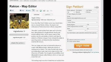 How to sign the Map Editor petition