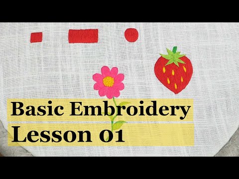 LESSON 01 | Basic Embroidery Instructions: 06 Most Basic Embroidery Lines | Embroidery For Beginner