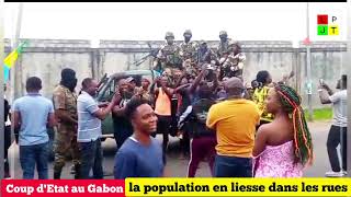 GABON: Coup d'État militaire, la population en joie dans les rues.