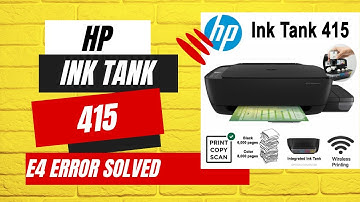 HP Ink Tank Wireless 415 Printer | Error | E4 Error Code |  how to remove paper jam in hp ink tank