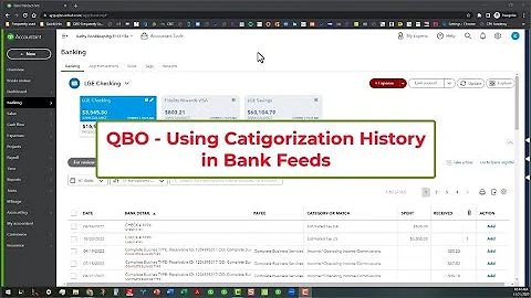 Using Categorization History in Bank Feeds in QuickBooks Online (QBO)