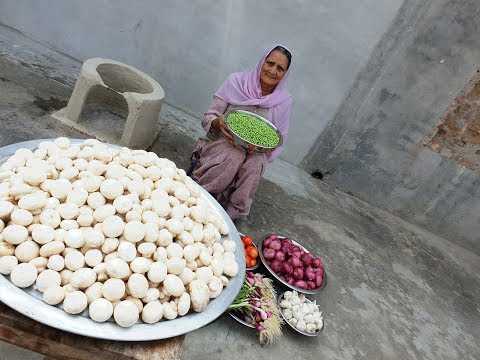 mutter-mushroom-recipe-|-healthy-village-food-by-grandma-|-veg-village-food-|-recipes-|-village-life