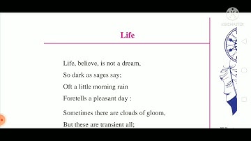 1.1 Life | 9th class  full English poem explained in Marathi #english #education