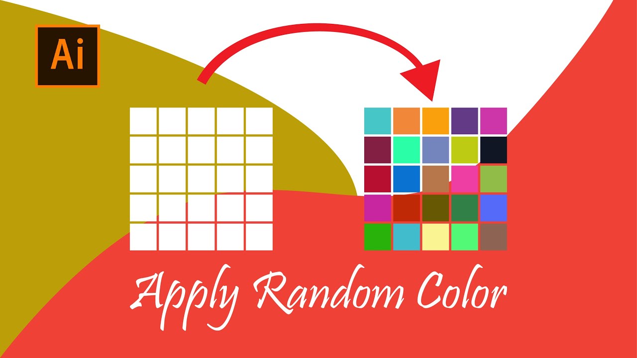 How to apply random color to multiple shape in Illustrator #illustrator ...
