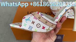 L-ouis V-uitton 6AM Mule Takashi Murakami White 1AGWUA #Review