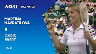 Martina Navratilova v Chris Evert Full Match | Australian Open 1981 Final