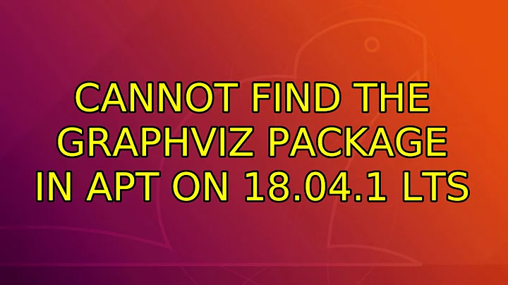 Ubuntu: Cannot find the graphviz package in apt on 18.04.1 LTS