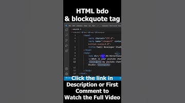 Html bdo and blockquote tag