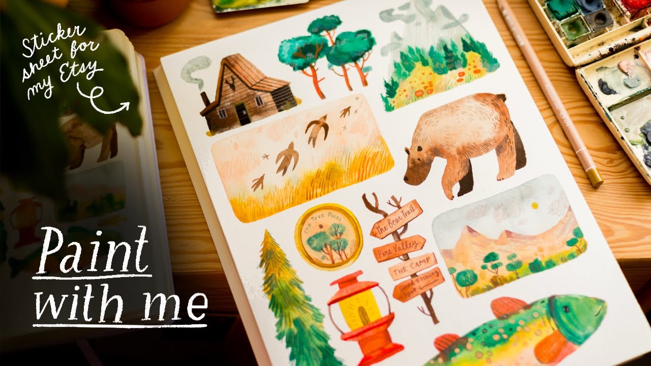 Paint With Me ✸ New Outdoor-Themed Sticker Sheet!