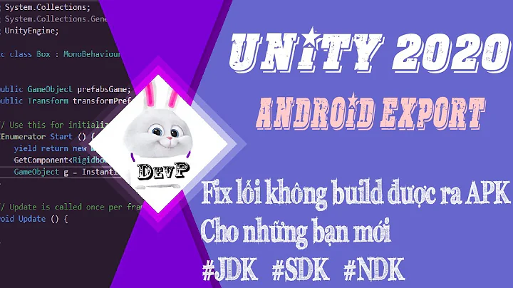 [Giải Ngố] No15 Lỗi Export apk cho Unity 2019.3, sửa lỗi SDK, JDK, NDK cho Unity || Unity 2D-3D