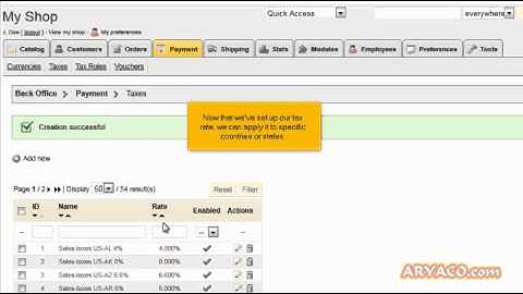 How to change tax rates in PrestaShop