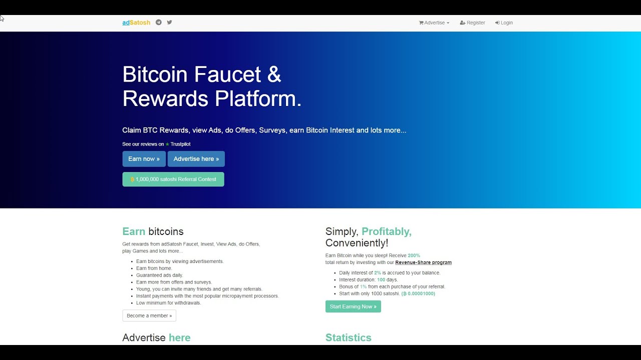 Новый кран adSatosh. Выплачивает в BTC.