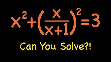 Math Olympiad Problem | Solving an Interesting Equation for x by Completing the Square