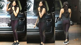 Stunning Jhanvi Kapoor Snapped By Media Outside Her Best Friend House