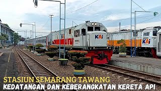 STASIUN SEMARANG TAWANG | Kedatangan dan Keberangkatan Kereta Api Angkatan Pagi Hari