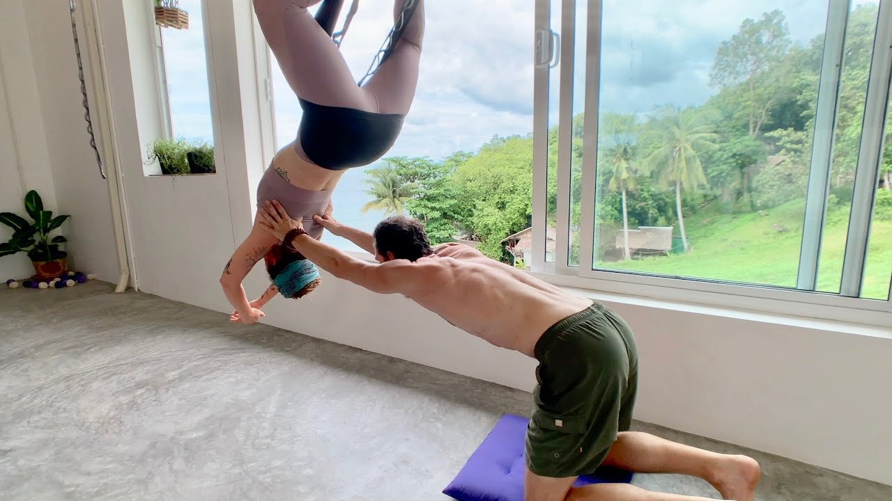 Aerial Thai Massage | Cure Back Pain | ULU Yoga - YouTube