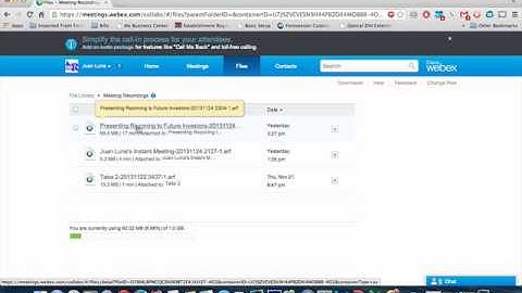 WebEx How To Access Video Files
