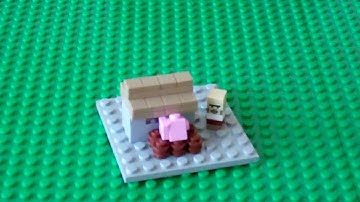 Lego Minecraft micro village tutorial part 6 butchery
