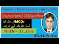 Chapter 9| Important Objective| Math-11