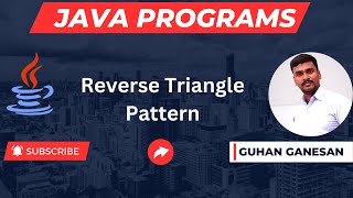 🔻Reverse Triangle Pattern ☕Java Interview Programs👨‍🎓Campus Interview Programs ⚛ Pattern Programs