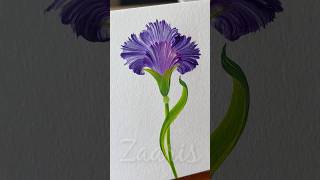 🪻💜Simple PURPLE flower acrylic painting🎨🖌️ #shorts #purple #acrylicpainting #viral #simple #yt
