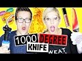 CUTTING THINGS OPEN WITH 1000 DEGREE KNIFE!!!