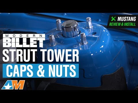 2005-2014 Mustang Modern Billet Chrome Strut Tower Caps & Nuts Review & Install