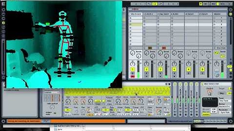 Kinect with software synthesizer.