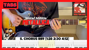 Metal Militia - Metallica (ALL RIFFS + TABS) Guitar lesson/tutorial/How to play