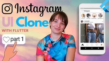 Flutter Tutorial - Instagram UI Clone | Part 1 - Bottom navigation, CircleAvatar, layouts, functions