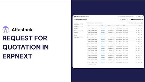 How to Create a Request for Quotation (RFQ) in ERPNext | Part 2 | P2P Micro Demo Series