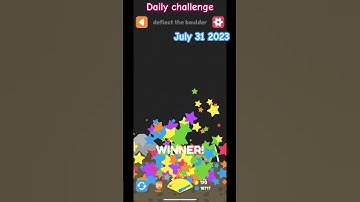 Squiggle drop - daily challenge July 31 2023 | deflect the boulder #applearcade #squiggledrop