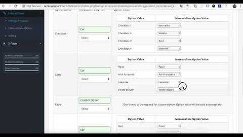 Mercadolivre Opencart Module - Sync with Options