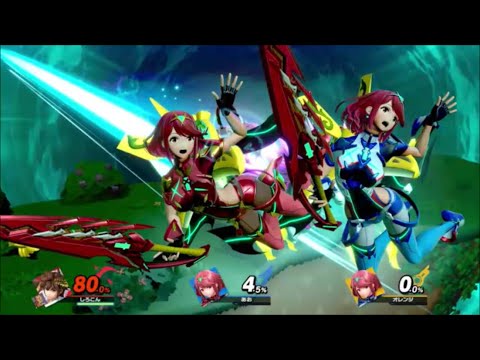 スマブラSP　ベレス　ミェンミェン　ホムラ　ヒカリ　手前やられ　右側　通常サイズ