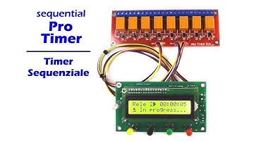 PRO TIMER - 8 channel Sequential Programmable Countdown Timer - 12 Volt - Temporizzatore 8 canali