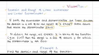 Linear Numerator & Denominator Overview