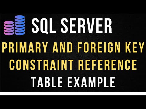 Vídeo: Com es pot crear una relació de clau estrangera a SQL Server?