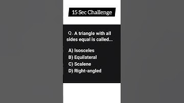 Which Triangle Has Equal Sides? | Quick Geometry Quiz #Shorts