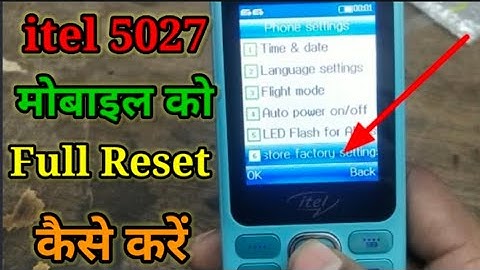 Itel 5027 Mobile Reset Kaise kare | Phone Reset Kaise kare | Itel Mobile ko Reset Kaise kare 📱📱