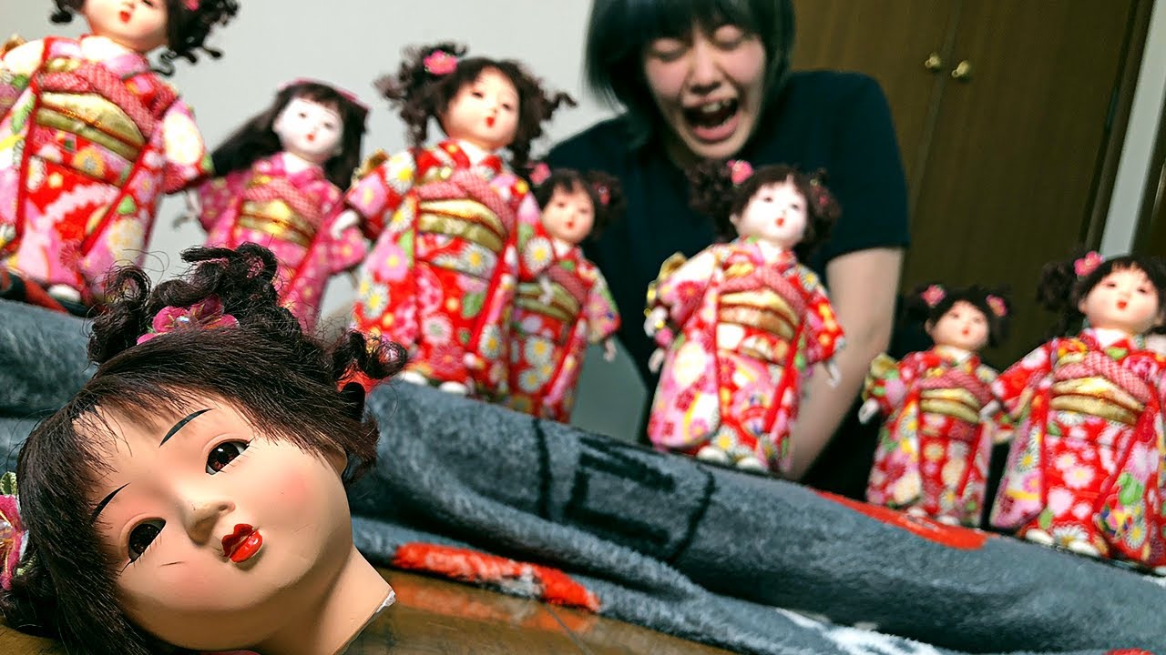 I woke up surrounded by a ton of Japanese dolls, which was a prank