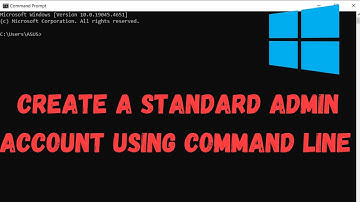 How to Create a Standard Admin Account Using Command Line in Windows