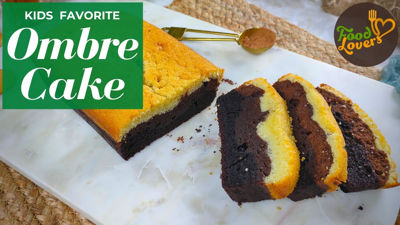 OMBRE CHOCOLATE CAKE | CHOCOLATE OMBRE LOAF CAKE | SOFT CHOCOLATE OMBRE CAKE