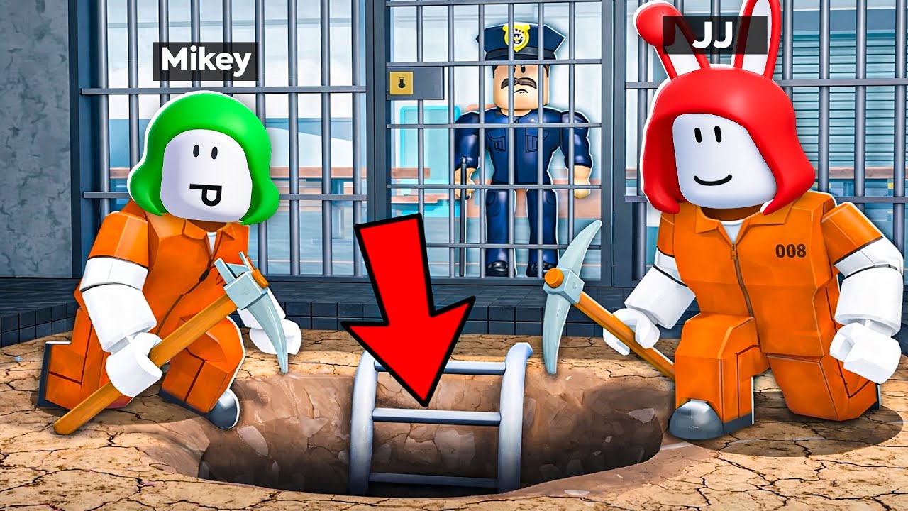 JJ and Mikey Dig to Escape in Roblox !? (Maizen Roblox)