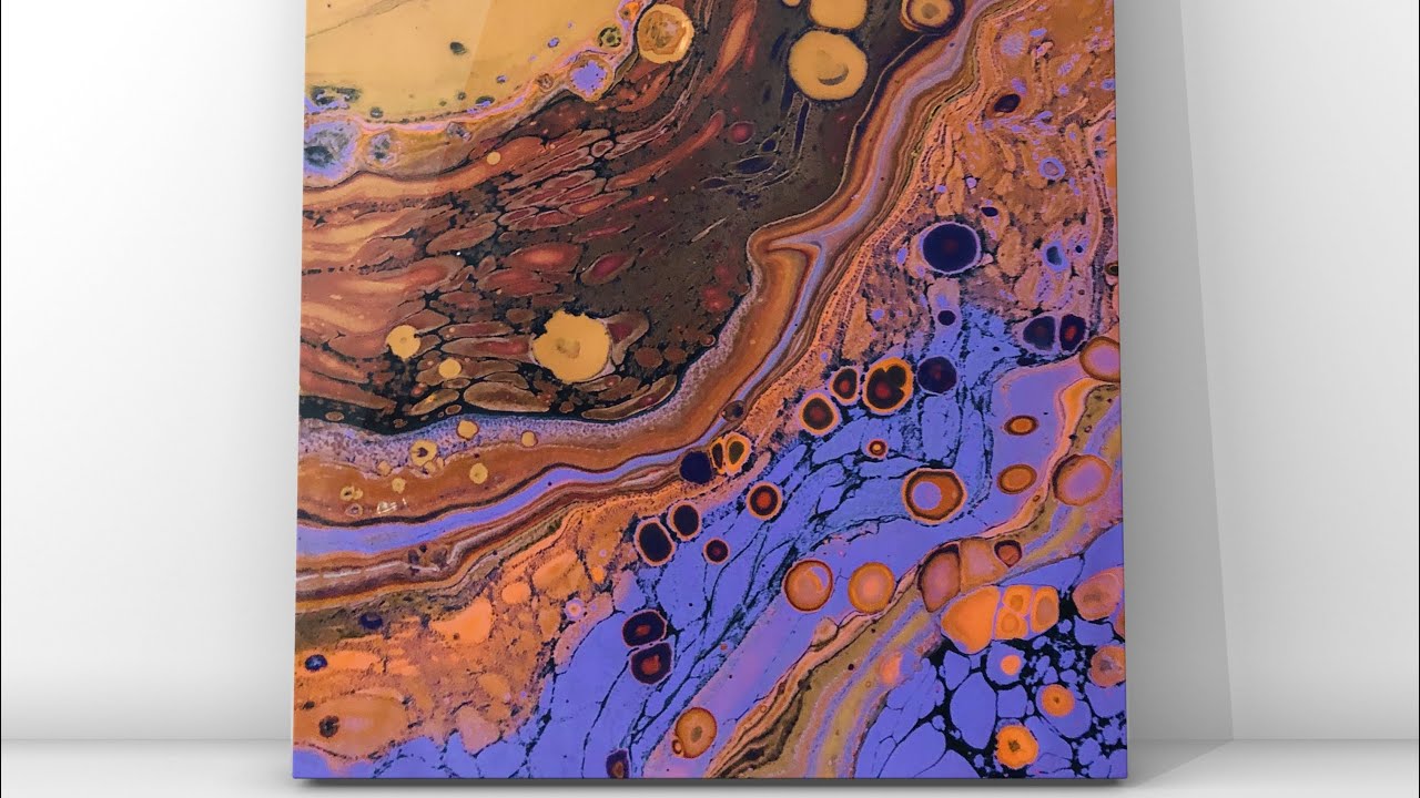 Acrylic pouring/Basic flip cup with leftover paints - YouTube