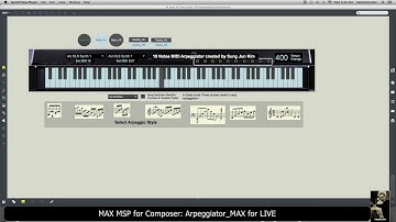 MAX MSP for Composer 010 MIDI Arpeggiator